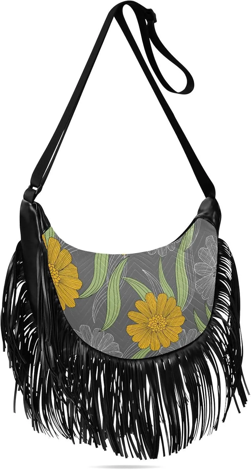 Women Fringe Tassel Cross Body Bag Leisure Shoulder Bag