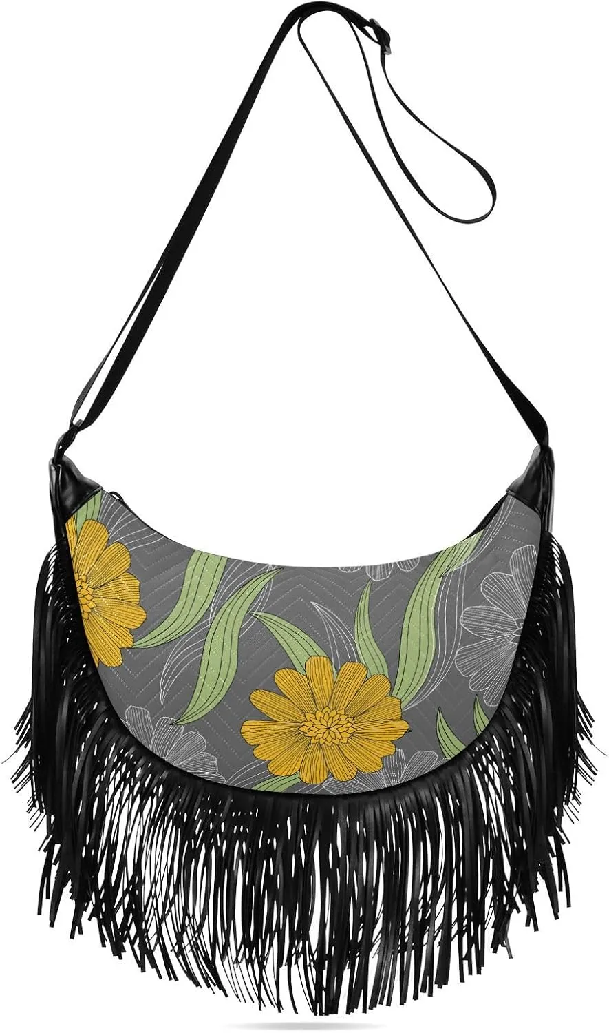 Women Fringe Tassel Cross Body Bag Leisure Shoulder Bag