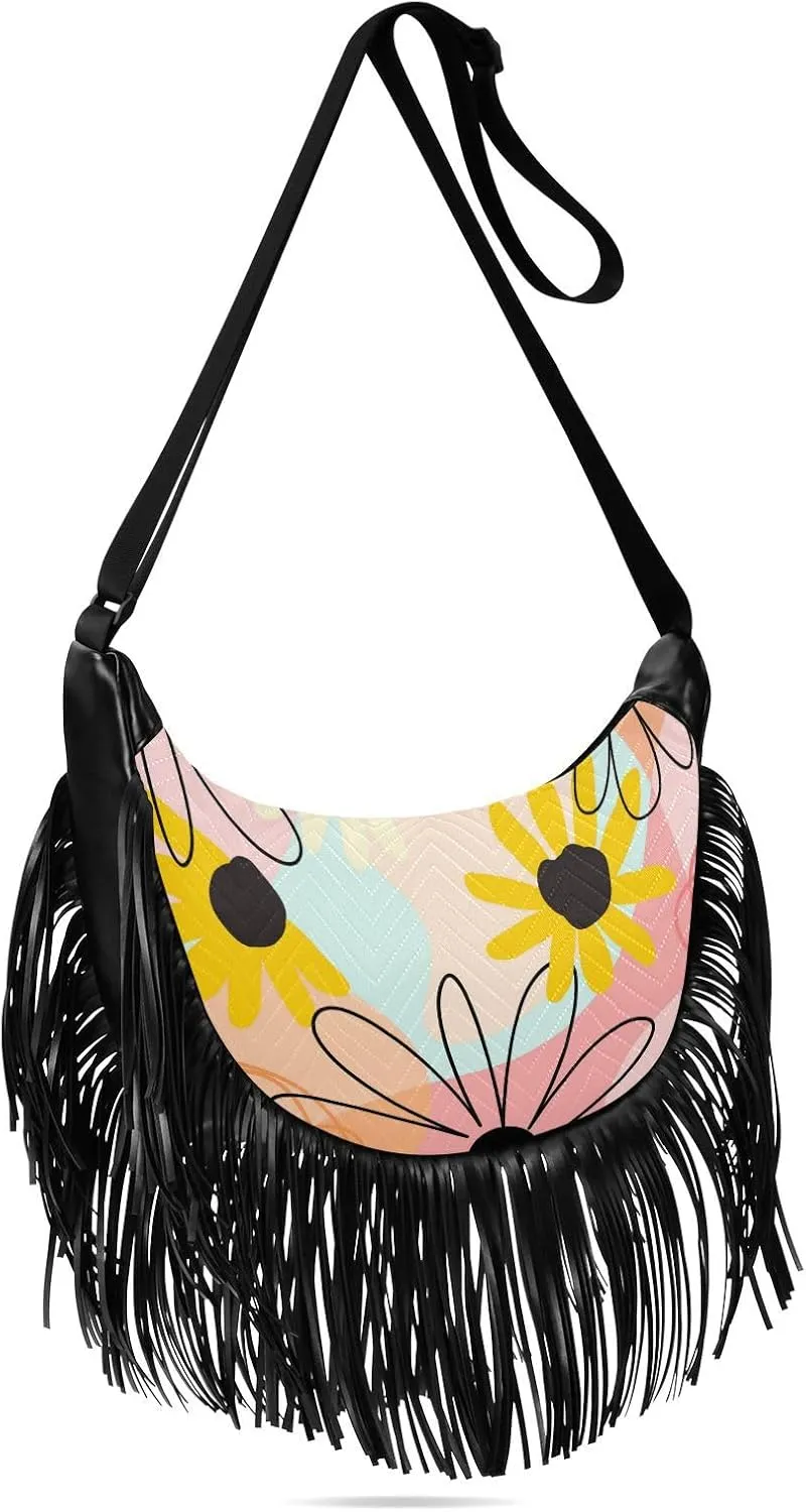 Women Fringe Tassel Cross Body Bag Leisure Shoulder Bag