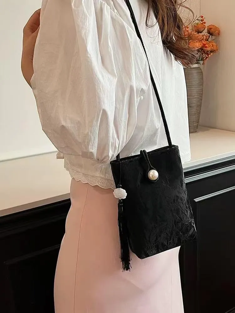 Women Mini Crossbody Bags Small Shoulder Bags CellPhone Purse Tassels Wallet Purse for Women