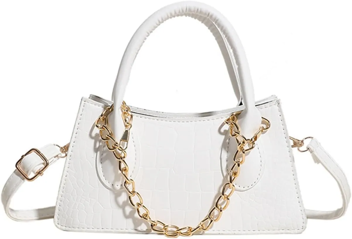 Women PU Leather Handbag Purse Tote Satchel Shoulder Bag Top Handle Bag Clutch Bag with Adjustable Strap, One Color, One Size