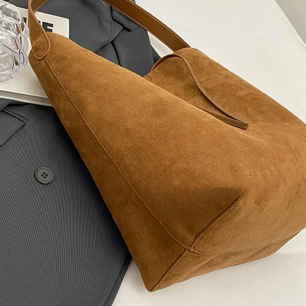 Women 's Tote Bag Suede Bucket Bag Handbag Bag Vegan Leather Shoulder Bag Retro Purse Work Travel 2024
