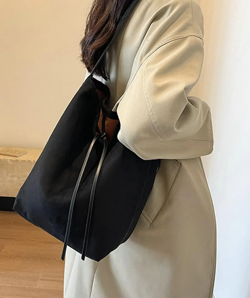 Women 's Tote Bag Suede Bucket Bag Handbag Bag Vegan Leather Shoulder Bag Retro Purse Work Travel 2024