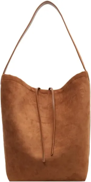Women 's Tote Bag Suede Bucket Bag Handbag Bag Vegan Leather Shoulder Bag Retro Purse Work Travel 2024