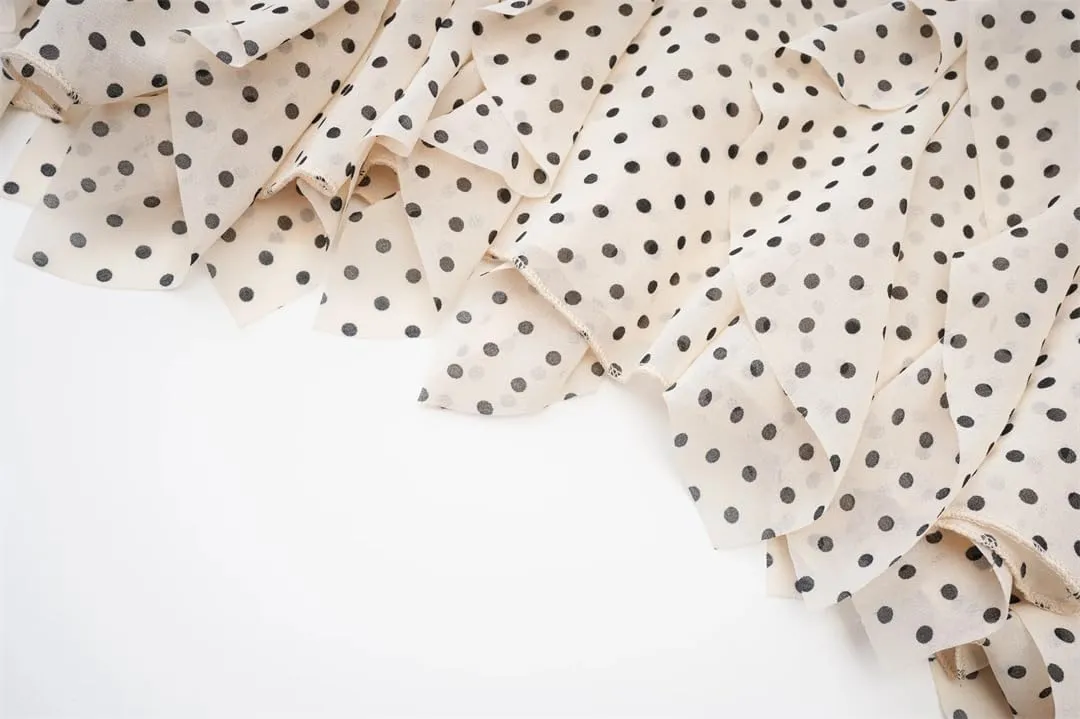 Women Stand Neck Long Dress Long Sleeve Polka Dot Tierred Office Lady Ball Gown Dresses