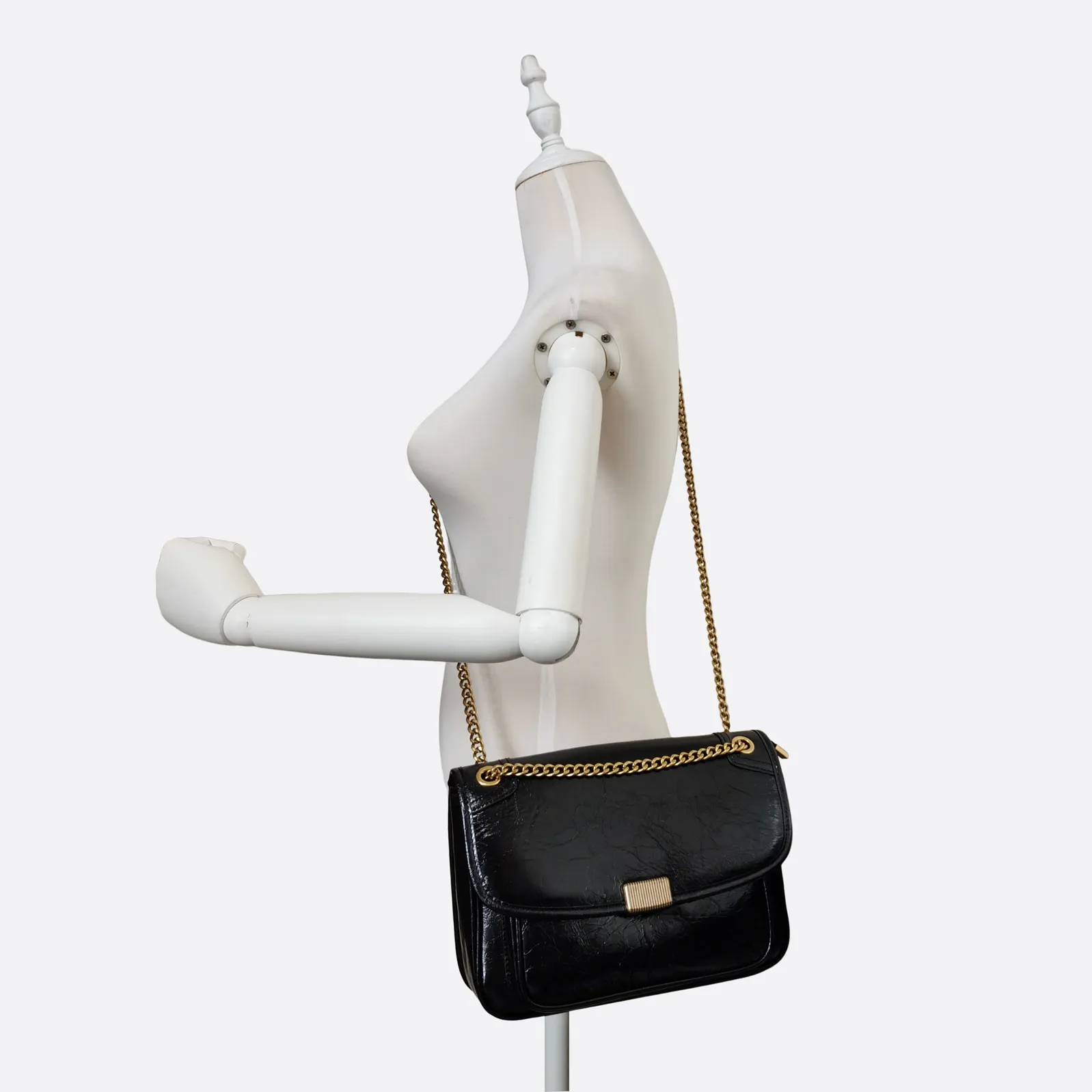 Women's genuine waxed cowhide leather messenger satchel bag