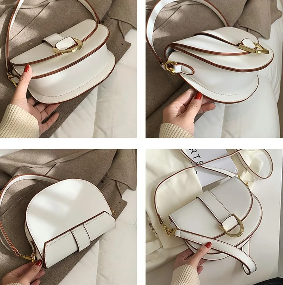 Women's Hobo Handbags Crossbody Bags Trendy Saddle Purse Vegan Leather Slouchy Shoulder Handbags Underarm Bag