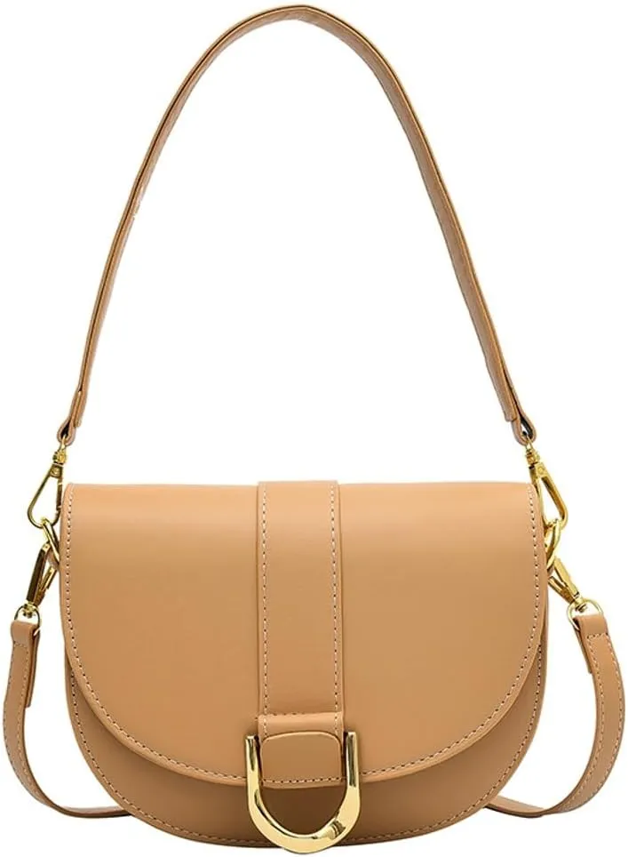 Women's Hobo Handbags Crossbody Bags Trendy Saddle Purse Vegan Leather Slouchy Shoulder Handbags Underarm Bag