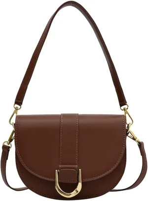 Women's Hobo Handbags Crossbody Bags Trendy Saddle Purse Vegan Leather Slouchy Shoulder Handbags Underarm Bag