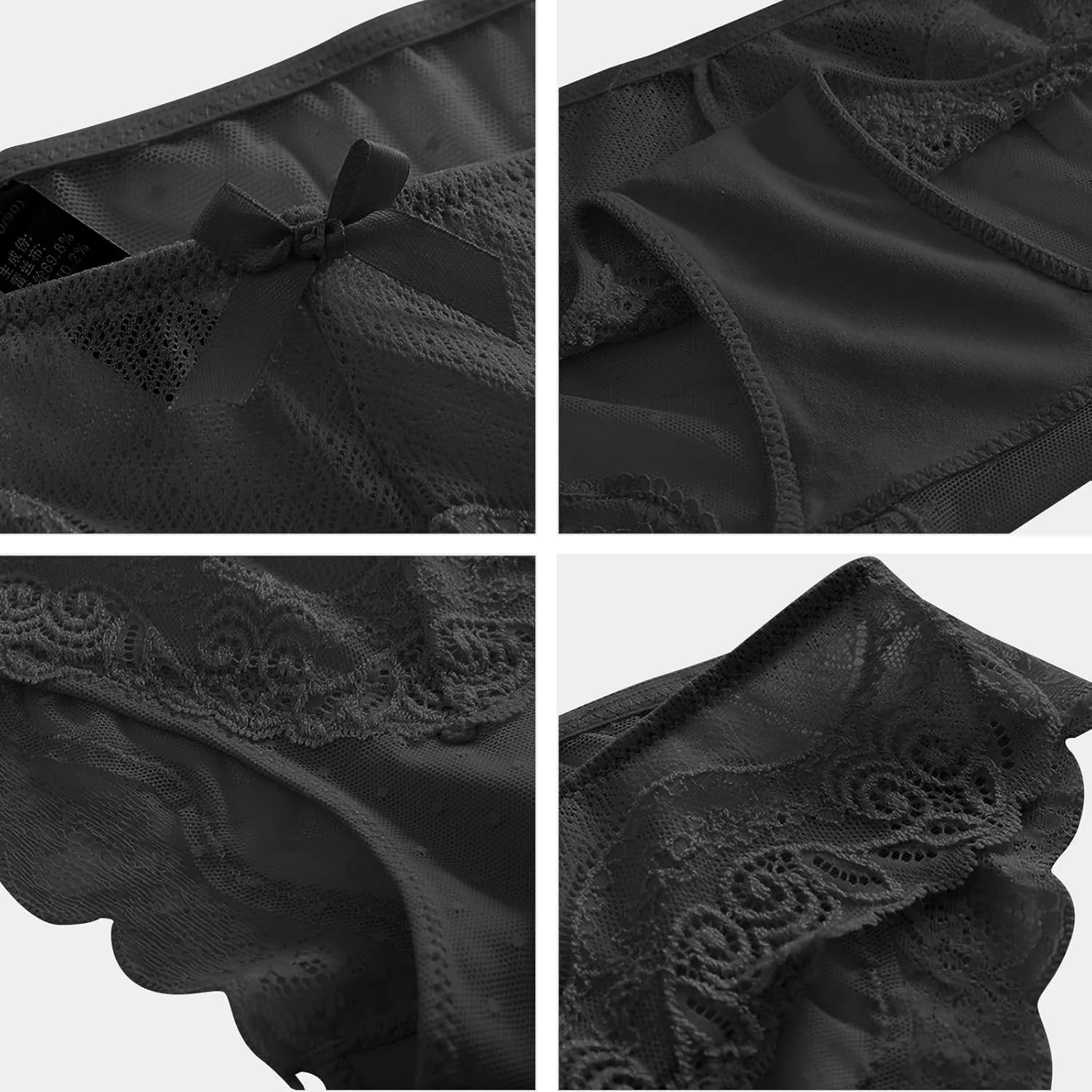 Women's Lace Underwear Sexy Panties for Women Comfort Cheeky Bikini Underwear Soft Hipster Brief Panties for Ladies