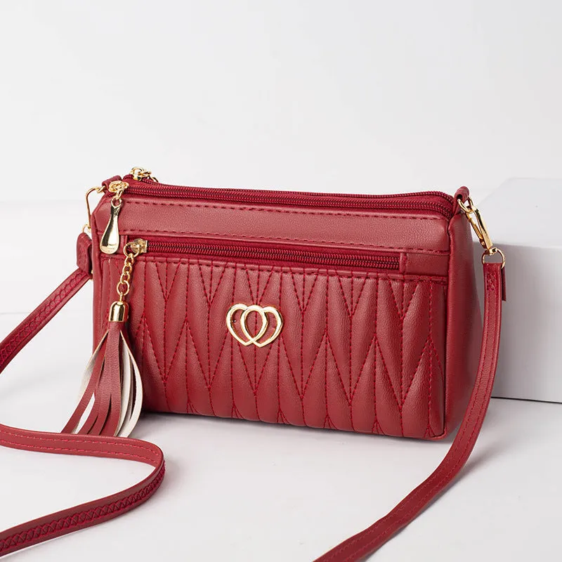 Women's Mom High-grade Mini Niche Tassel Soft Crossbody Bags