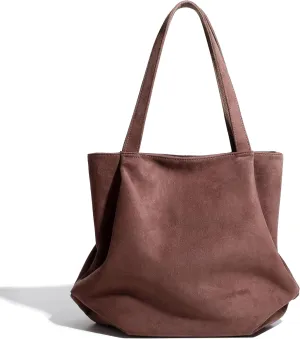 Women's Slouchy Suede Hobo Tote Shoulder Bag