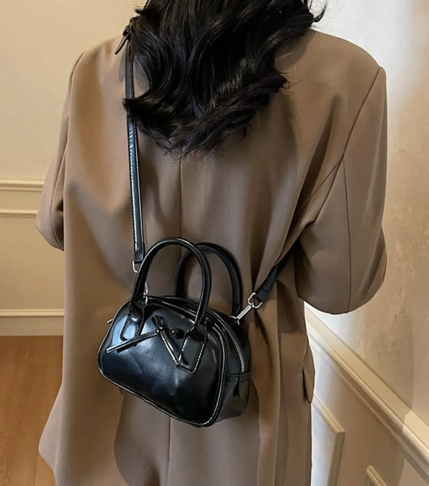 Women’s Small Shoulder Handbag Cute Bow-tie Boston Crossbody Bag Soft PU Leather Hobo Bag Stylish Purse 2025