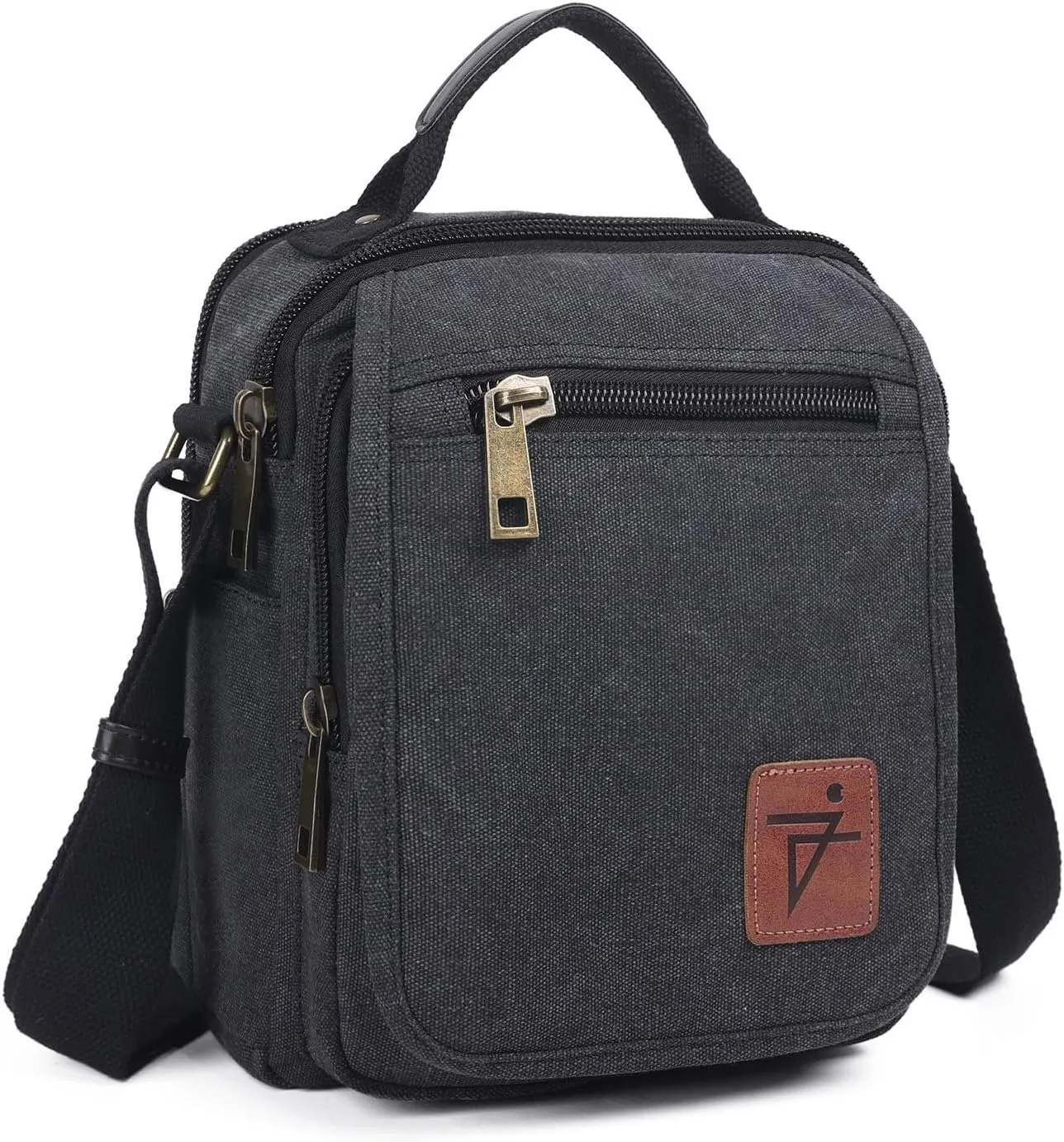 Work Bag for Mens Water Resistant Shoulder Purse for Women Aesthetic Waxed Canvas Messenger Bag Multi-compartment Medium Size