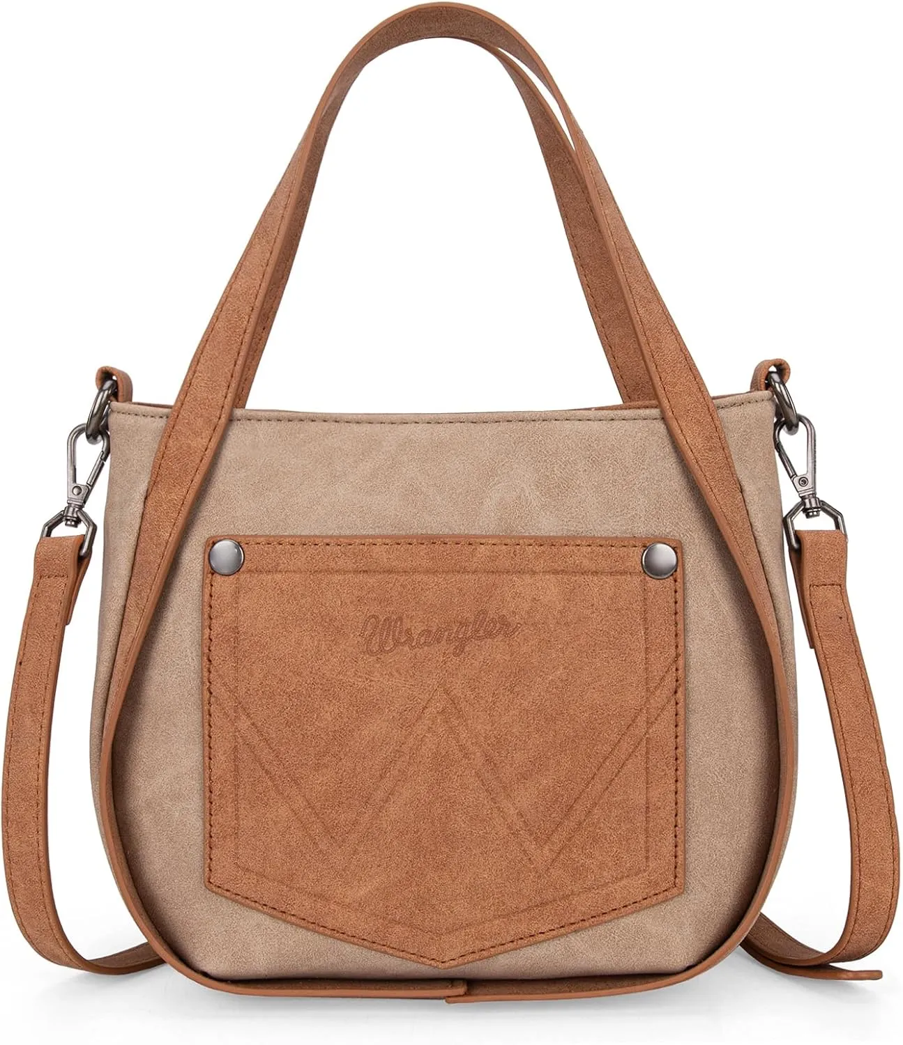 Wrangler Fringe Top-Handle Bag Medium Western Crossbody Purse for Women