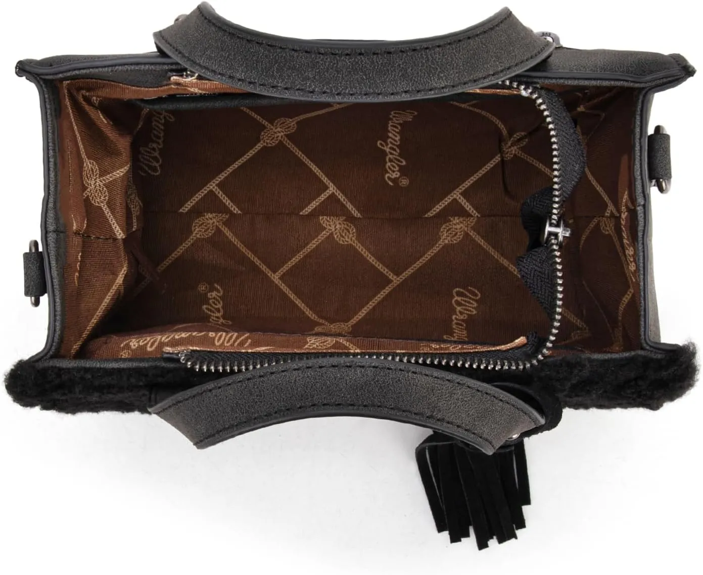 Wrangler Fringe Top-Handle Bag Purse for Women Western Crossbody Satchel Handbags