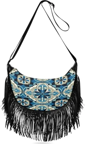 xigua Blue Ceramic Tile Crossbody Bags for Women, Crossbody Purse Shoulder Purse and Handbags with Adjustable Strap13