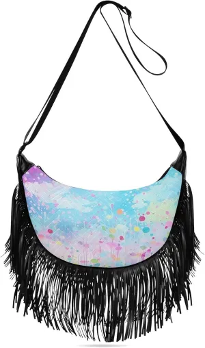 xigua Colorful Abstract Watery Crossbody Bags for Women, Crossbody Purse Shoulder Purse and Handbags with Adjustable Strap27