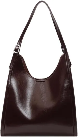 YFGBCX Leather Hobo Bags for Women, Vegan Leather Tote Bag Slouchy Shoulder Bag Bucket Bag Can Stand Upright