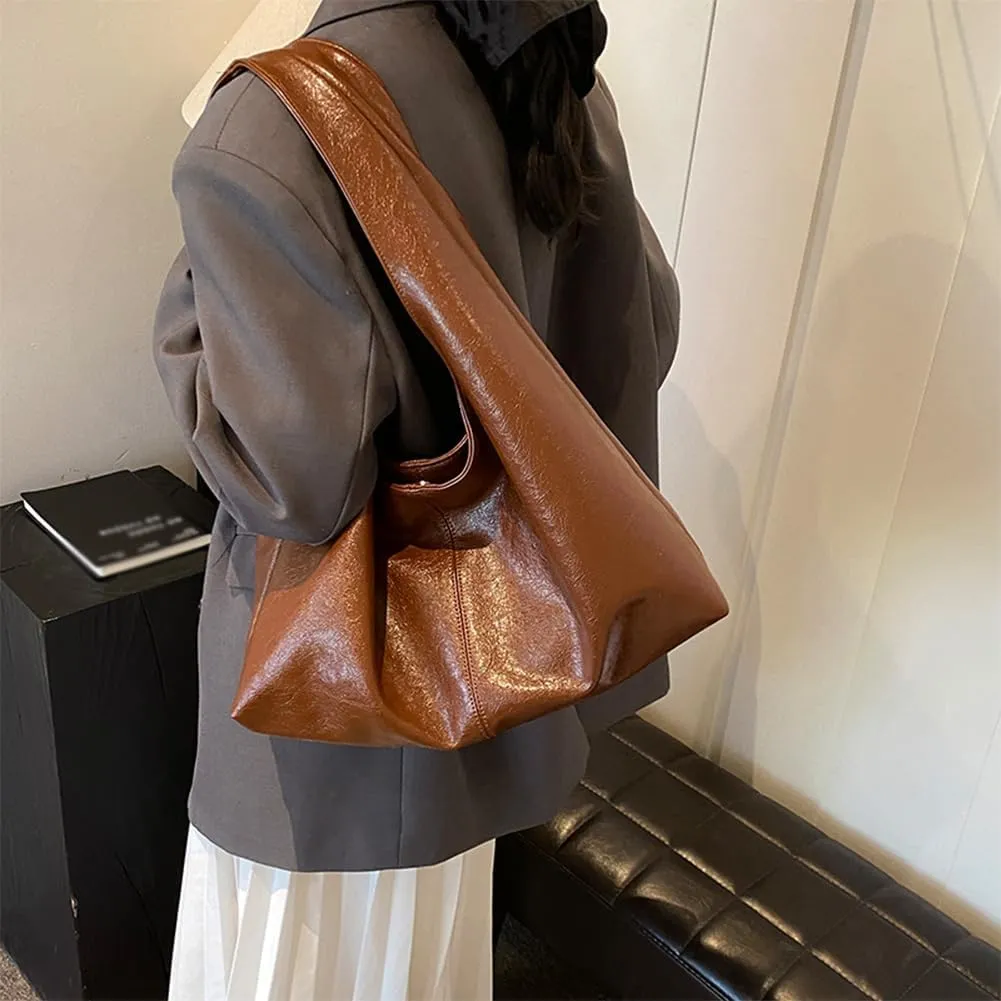 YFGBCX Tote Bags for Women Soft Vegan Leather Shoulder Slouchy Handbag Crossbody Bags Purse