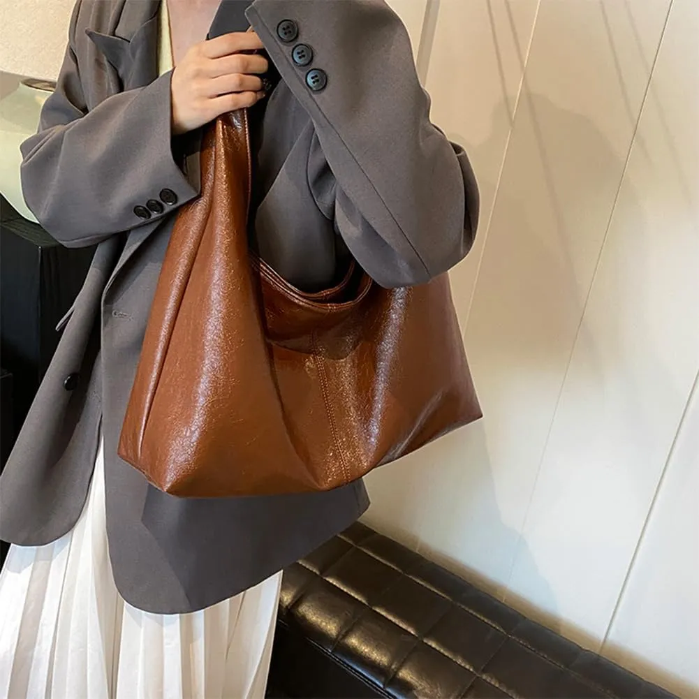 YFGBCX Tote Bags for Women Soft Vegan Leather Shoulder Slouchy Handbag Crossbody Bags Purse