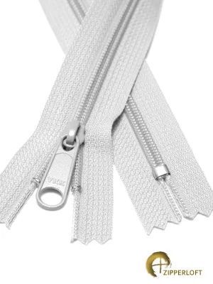 YKK #4.5 Heavy Duty Nylon Coil Purse Zipper (16/20/24") - 119 Pewter
