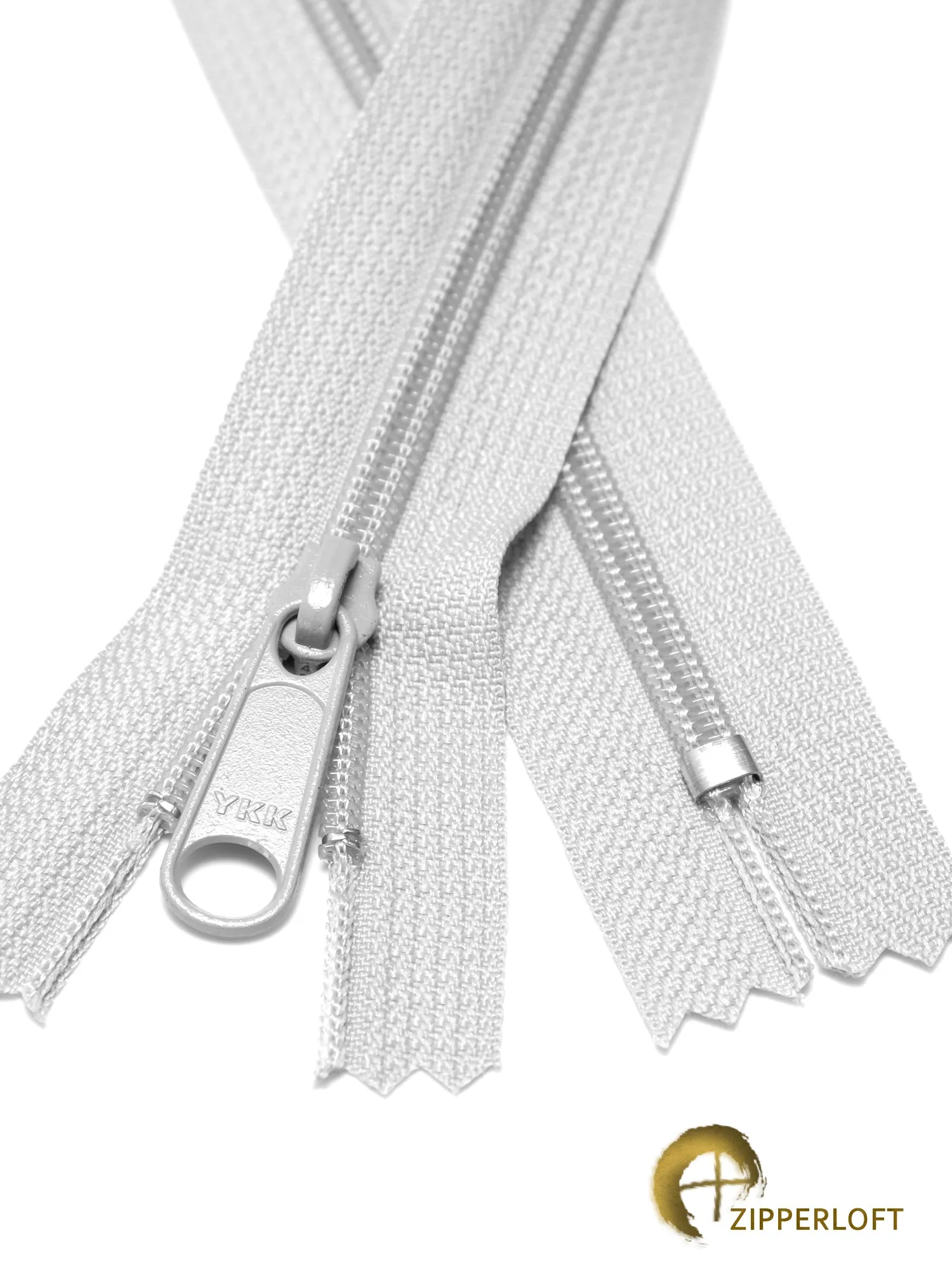 YKK #4.5 Heavy Duty Nylon Coil Purse Zipper (16/20/24") - 119 Pewter