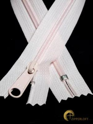 YKK #4.5 Heavy Duty Nylon Coil Purse Zipper (16/20/24") - 511 Pale Pink