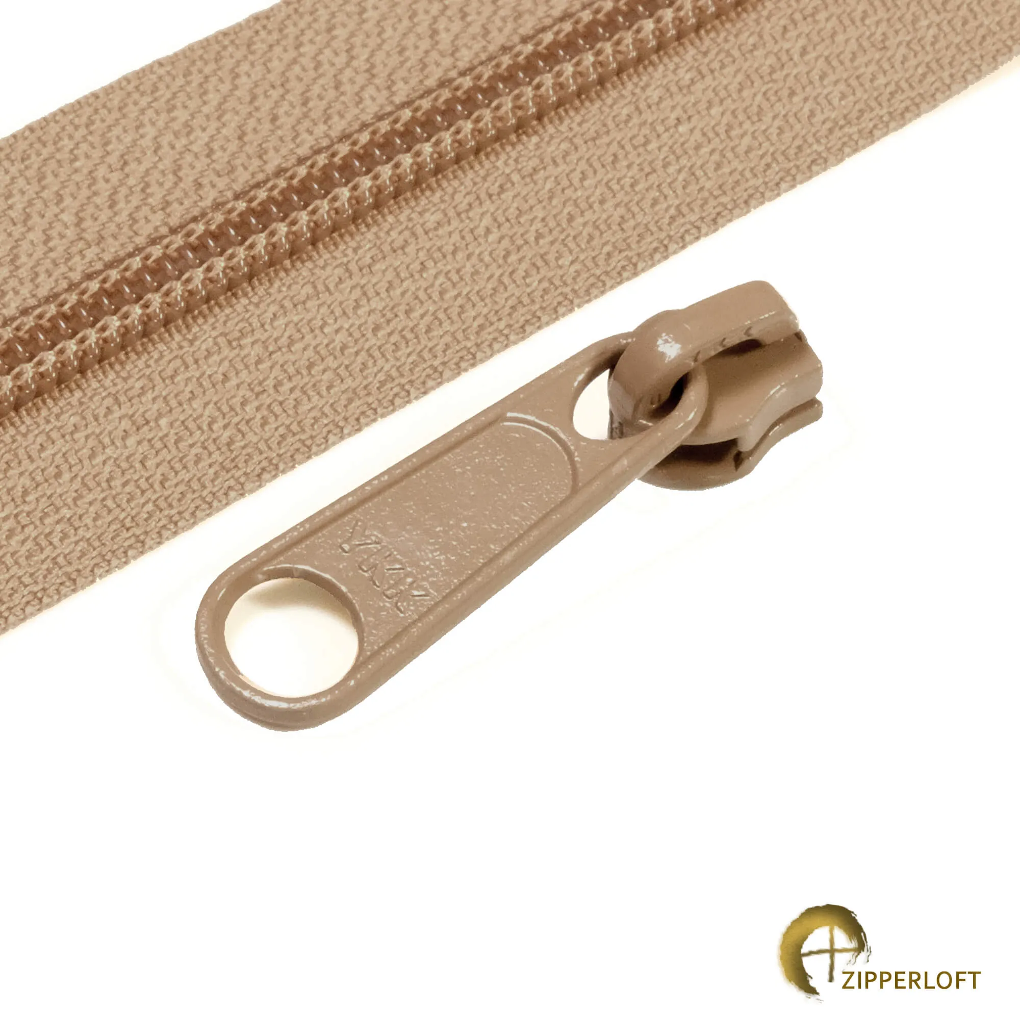 YKK #4.5 Heavy Duty Nylon Coil Purse Zipper (25") - 229 Camel