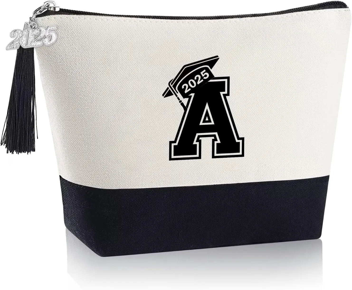 YOOLIFE 2025 Graduation Gifts for Her, Initial A Travel Makeup Bag Make Up Bag with Tassels Graduation Gifts for Her Class of 2025 Gifts 5th 8th Grad Graduation Gifts for Her Friends Teacher