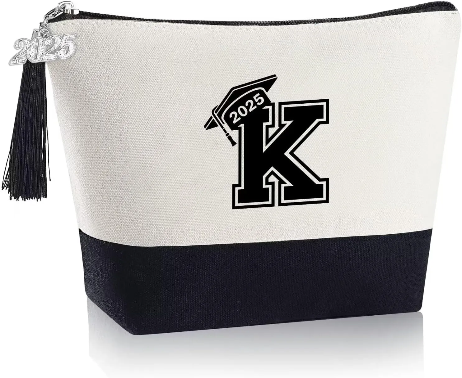YOOLIFE Graduation Gifts for Her 2025, Letter K Graduation Gifts Travel Makeup Bag Organizer Make Up Bags for Women Skincare Toiletry Bag Class of 2025 Gifts for Women Daughter Friend Sister