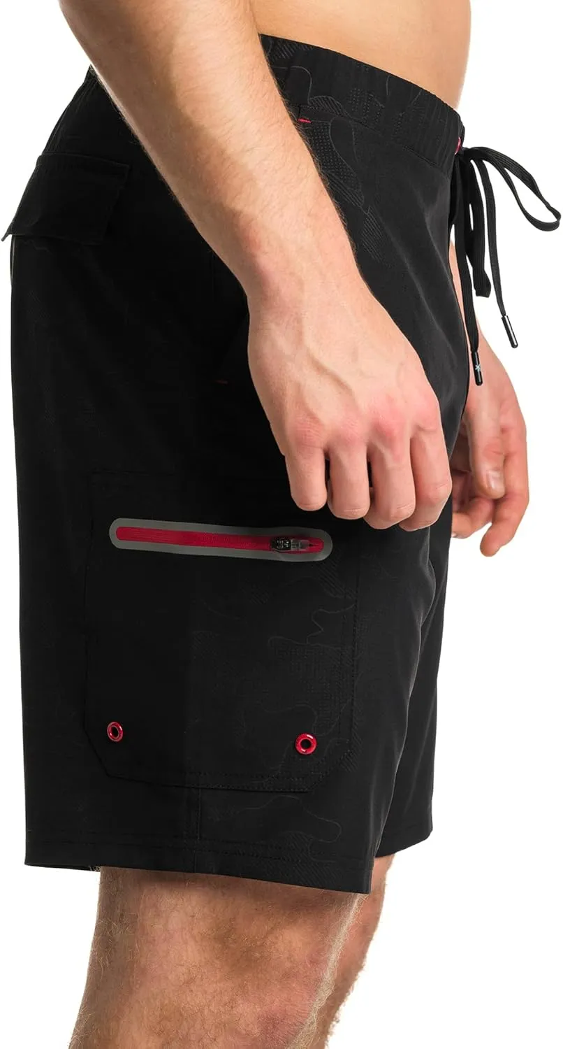 ZeroXposur Mens Swim Trunks with Liner 9" - Stretch Swim Shorts for Men - Swimming Trunks for Men