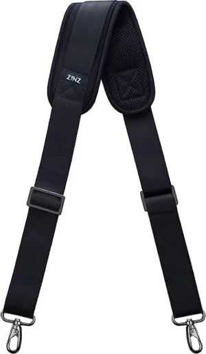 ZINZ Shoulder Strap, 79" Padded Adjustable Shoulder Bag Straps Replacement for Bags with D-ring (Deep Black,003)