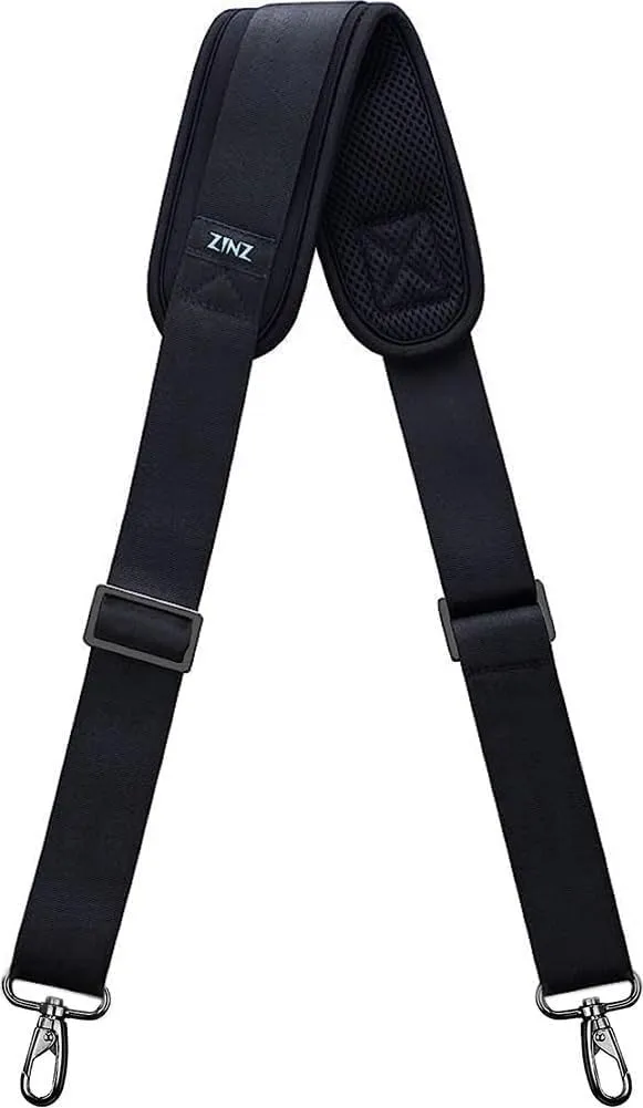 ZINZ Shoulder Strap, 79" Padded Adjustable Shoulder Bag Straps Replacement for Bags with D-ring (Deep Black,003)