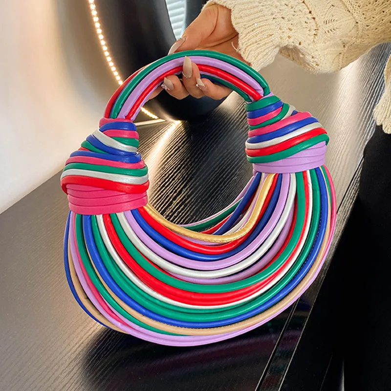 Zipper Casual Weave Bags Patchwork Artificial Intelligence (AI) Affordable options