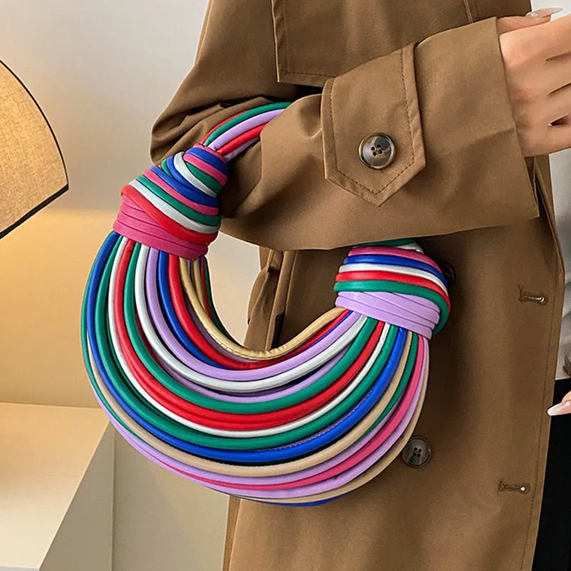 Zipper Casual Weave Bags Patchwork Artificial Intelligence (AI) Affordable options