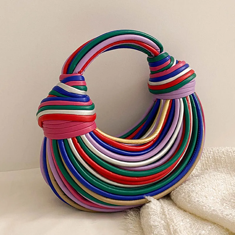 Zipper Casual Weave Bags Patchwork Artificial Intelligence (AI) Affordable options