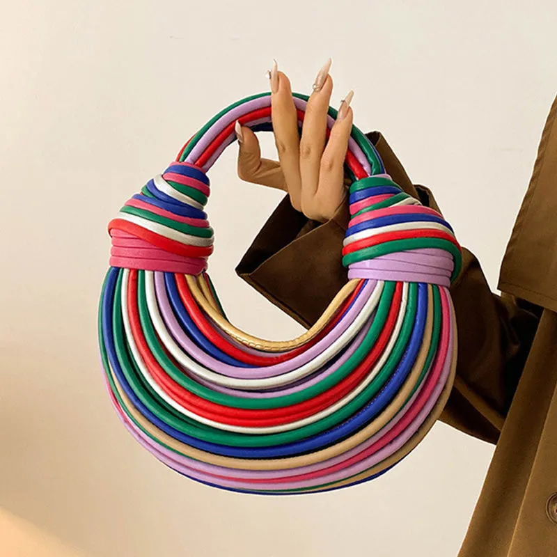 Zipper Casual Weave Bags Patchwork Artificial Intelligence (AI) Affordable options