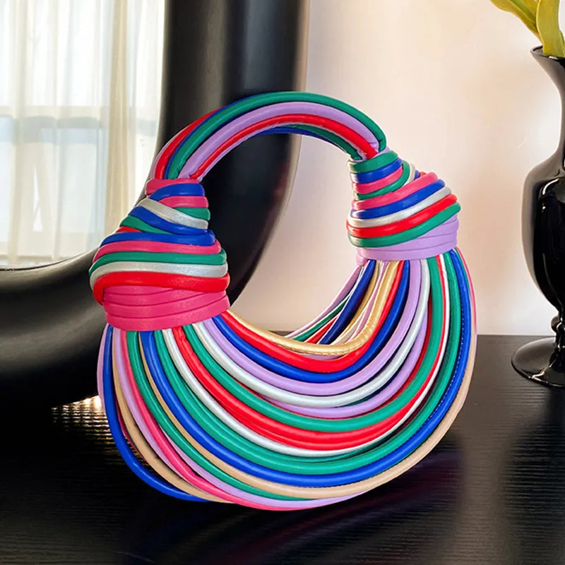 Zipper Casual Weave Bags Patchwork Artificial Intelligence (AI) Affordable options