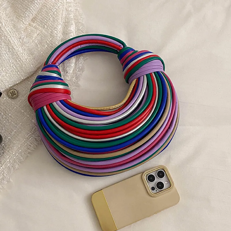 Zipper Casual Weave Bags Patchwork Artificial Intelligence (AI) Affordable options