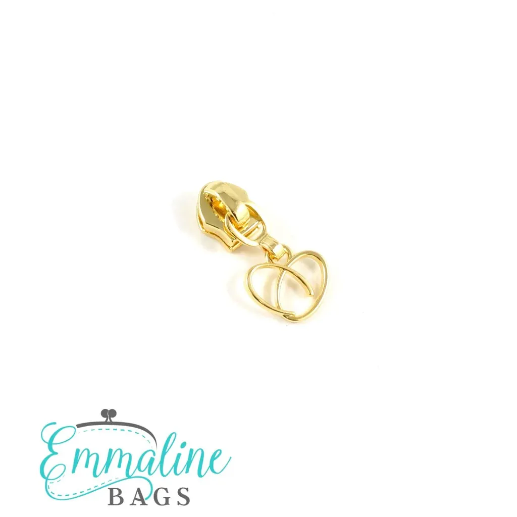 Zipper Slides #5 Heart Pull 10 Pack