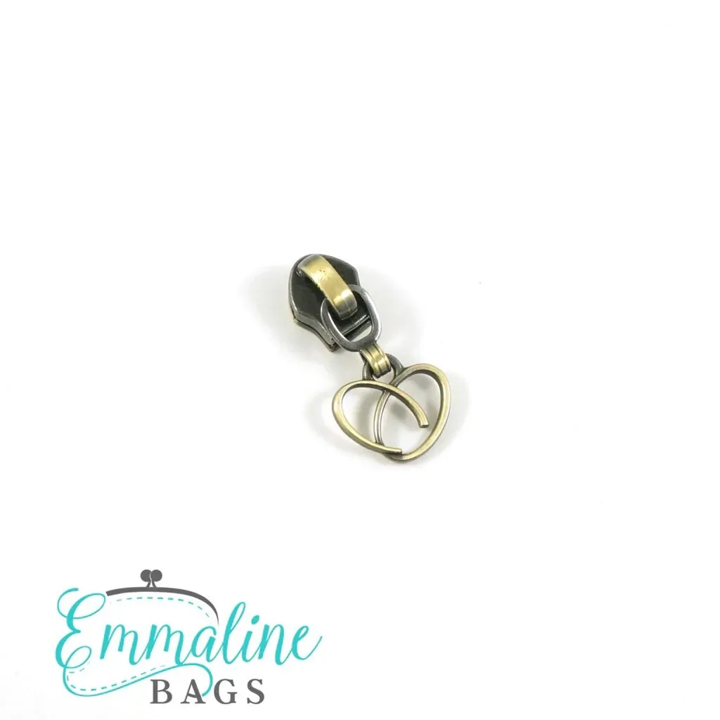 Zipper Slides #5 Heart Pull 10 Pack