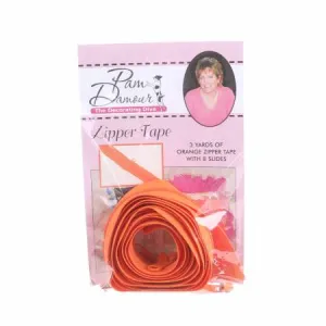 Zipper Tape - Orange- 3 yards - 8 pulls